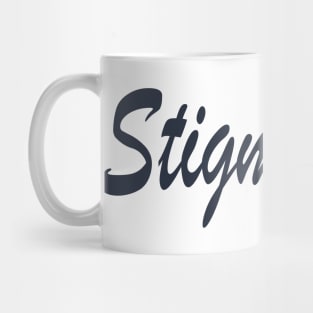 Stigmatized! Typography Retro Black Mug